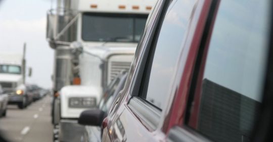 truck too close behind car